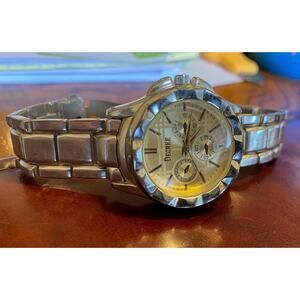 Women's 40mm Decree Watch, Silver Tone with Gold Tone Face, Thick Case